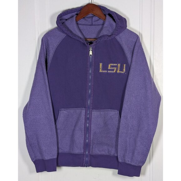 Nike Tops - Vintage Nike Team NCAA LSU Louisiana State Reversible Hoodie Purple Size Small